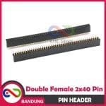 PIN HEADER STRIP FEMALE DOUBLE ROW 2X40 2.54MM BLACK HITAM - Image 5