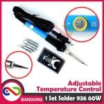 SOLDER TOOLS 936 60W ADJUSTABLE TEMPERATURE CONTROL SET 2 PLUS MATA SOLDER