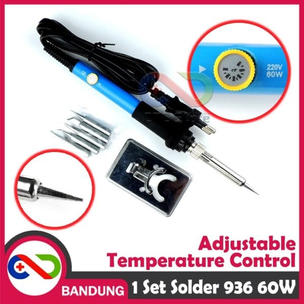 SOLDER TOOLS 936 60W ADJUSTABLE TEMPERATURE CONTROL SET 2 PLUS MATA SOLDER