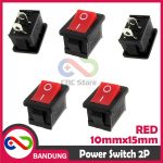 ROCKER SWITCH SAKLAR POWER KCD11 10X15MM 250V/3A 125V/6A AC 2 PIN SPST - Image 2