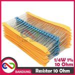 10X RESISTOR 10 10OHM 1/4W 1 METAL FILM - Image 4