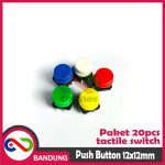 TACTILE SWITCH PUSH BUTTON 5 WARNA 20PCS 12x12x7.3 MM FOR ARDUINO + FREE CAP - Image 5