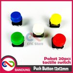TACTILE SWITCH PUSH BUTTON 5 WARNA 20PCS 12x12x7.3 MM FOR ARDUINO + FREE CAP - Image 4