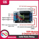 SSR SOLID STATE RELAY MODULE 2 CHANNEL 5V DC FOR ARDUINO - Image 2