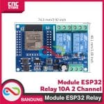MODUL ESP32 RELAY 10A 2 CHANNEL AC 220 WIFI BLUETOOTH WROOM-32E - Image 5