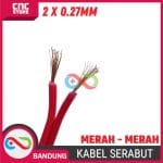 Kabel 2x0.75mm Serabut Merah 300V – Double Core Kabel Listrik DC Fleksibel per 1 Meter - Image 3