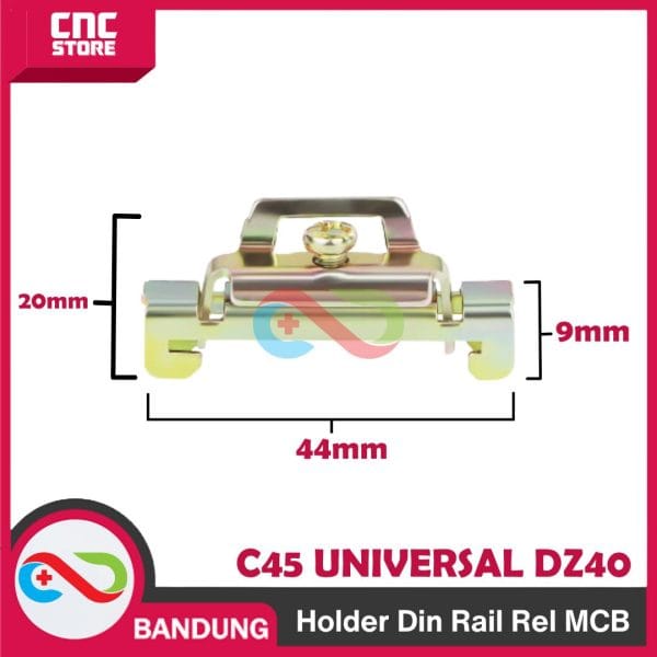 Holder Din Rail Rel pengunci MCB Dudukan MCB pada Rel pengencang terminal block penahan Panel Kontaktor C45 UNIVERSAL DZ40
