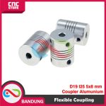 FLEXIBLE COUPLING D19 L25 5X8 MM COUPLER ALUMUNIUM - Image 2