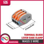 WAGO 3 WIRE TERMINAL BLOCK LEVER CAGE CLAMP - Image 3