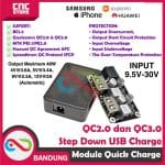 DUAL USB FAST CHARGE STEP-DOWN MODULE 6-30V to QC3.0 WITH CASE