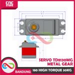 MOTOR SERVO TD8130MG METAL GEAR 180 HIGH TORQUE 30KG TIANKONGRC FOR RC - Image 2