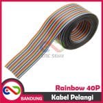 KABEL PELANGI 40 PIN 1M RAINBOW CABLE 40P RIBBON DUPONT IDC DATA PC CPU - Image 2