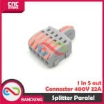 CONNECTOR KONEKTOR KABEL NV-F12/F13/F14/F15 SAMBUNGAN KABEL 1 LUBANG KE 5 - NV-F15 ORANGE - Image 5