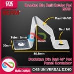 Bracket Din Rail holder Rel MCB Dudukan Din Rail 45 Derajat Rel Panel Kontaktor C45 UNIVERSAL DZ40 - Image 4