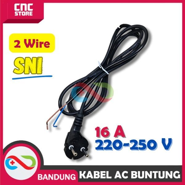 KABEL AC BUNTUNG 2 WIRE SNI 220-250V 16A HIGH QUALITY