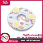 HEAT SINK ALUMINIUM PLAT PENDINGIN LED 3W - 3X 1W UNIVERSAL PCB HEATSINK DIAMETER 32MM ALUM - Image 3