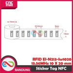 RFID EL-N213-IW1020 NFC Sticker Kecil  Label Tag Compatible NTag213 1 x 2 cm 10 X 20 mm - Image 3