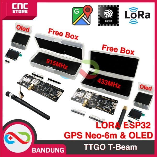 LILYGO TTGO T-Beam LORA ESP32 433MHz 915MHz GPS Neo-6m OLED-433MHz