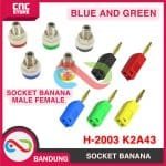 2mm panel banana socket teaching instrument test insulation K2A43 socket - Hijau
