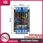 SSR SOLID STATE RELAY MODULE 2 CHANNEL 5V DC FOR ARDUINO - Image 3