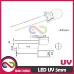10PCS LED 5MM F5 UV ULTRA VIOLET ULTRAVIOLET UNGU SUPER BRIGHT CLEAR - Image 2