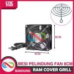 RAM COVER GRILL BESI PELINDUNG TUTUP KIPAS FAN 8CM 8 CM JARING GUARD - Image 3