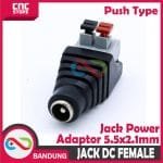 DC JACK FEMALE POWER ADAPTER 5.5X2.1MM PUSH TYPE SOCKET 2.1X5.5MM - Gambar 3