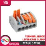 WAGO 5 WIRE TERMINAL BLOCK LEVER CAGE CLAMP - Image 4