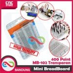 BREADBOARD MINI SOLDERLESS TRANSPARAN 400 400P