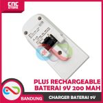 CHARGER BATERAI 9V BL-09 PLUS RECHARGEABLE BATERAI 9V 200 MAH - Image 4
