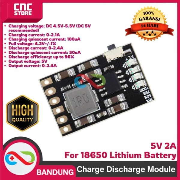 CHARGING AND DISCHARGING INTEGRATED MODULE 3.7V 4.2V 18650 LITHIUM BATTERY POWER SUPPLY 5V 2A