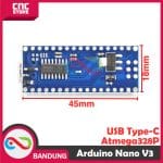 ARDUINO NANO V3 ATMEGA328P CH340G 5V BOARD TYPE-C - Image 2