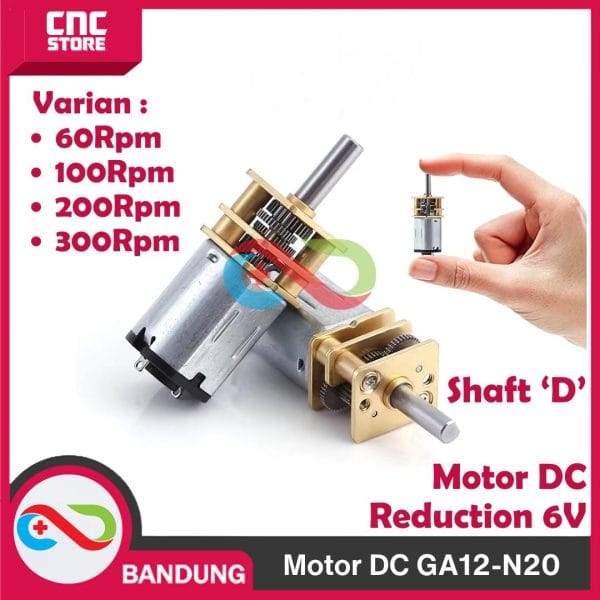 GA12-N20 N20 DC MOTOR HIGH TORQUE METAL GEAR 6V 300RPM