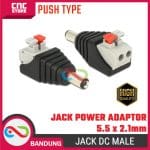 DC JACK MALE POWER ADAPTER 5.5X2.1MM PUSH TYPE