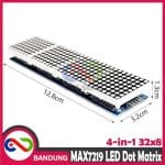 MAX7219 LED DOT MATRIX MODULE 8x8 4-IN-1 32X8 RUNNING TEXT DISPLAY MERAH - Image 4