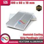 HEATSINK ALUMINIUM 100X60X10MM HEAT SINK COOLING SIRIP PENDINGIN LED