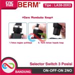 Selector Switch 3 Posisi 22mm LA38-20X3 ON-OFF-ON 2NO LA39 SAKLAR PUTAR PANEL POWER SWITCH - Image 3