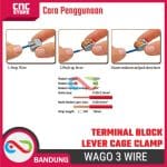 WAGO 3 WIRE TERMINAL BLOCK LEVER CAGE CLAMP - Image 2