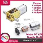 MOTOR N20 DC DOUBLE AS SHAFT 12V HIGH TORQUE MINI MICRO GEARBOX GEAR BOX -136 RPM