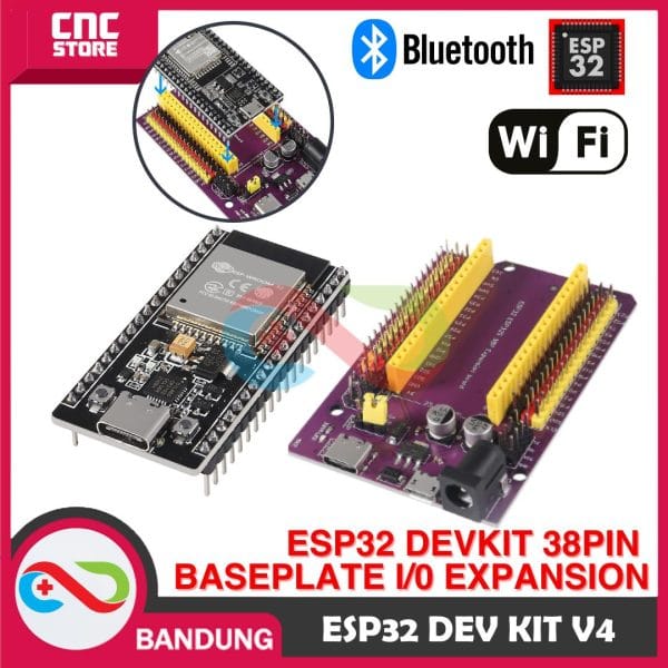 ESP32 ESP-32S DOIT WIFI BLUETOOTH IOT DUAL CORE TYPE-C 38 PIN PLUS EXPANSION BASE PLATE