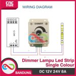 Dimmer Lampu Led Strip Single Colour DC 12V 24V 8A - Image 5