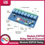 MODUL ESP32 RELAY 10A 8 CHANNEL AC 220 WIFI BLUETOOTH WROOM-32E - Image 2