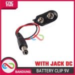 9V BATTERY BATERAI CLIP ADAPTER WITH DC JACK ARDUINO UNO MEGA - Image 2