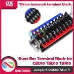 SKUN Jumper Konektor Short Bar Terminal Block for TBR10 CBR 10 Terminal Blok Model Skun Y CBD10 TBD10 (Cocok untuk TBR-10, CBR-10, CBD-10, dan TBD-10) -BIRU - Image 3