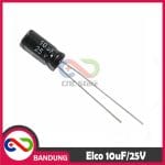 CAPACITOR ELECTROLYTIC ELCO KAPASITOR ELEKTROLIT ELKO 10UF 10UF/25V