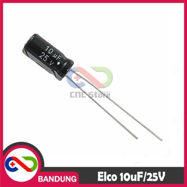 CAPACITOR ELECTROLYTIC ELCO KAPASITOR ELEKTROLIT ELKO 10UF 10UF/25V