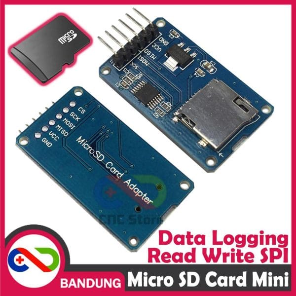 MICRO SD CARD MINI TF READER SLOT READ WRITE SPI MODULE FOR ARDUINO