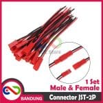 JST-2P JST CONNECTOR 2 PIN MALE FEMALE PAIR 10CM CABLE LIPO BATTERY KONEKTOR - Image 4