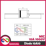 10A10 R6 AXIAL 10A 1000V RECTIFIER DIODE DIODA - Image 5