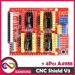 CNC SHIELD V3 ENGRAVING MACHINE 3D PRINTER + 4CS A4988 DRIVER BOARD SET - Image 3